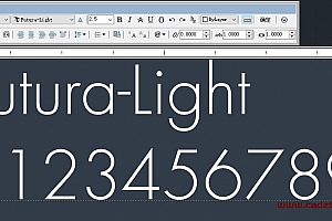Futura-Light字体下载安装AutoCAD字体浩辰CAD字体中望CAD字体天件字体 – CAD字体网